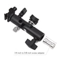 thumbnail image 4 of Mount Camera Flash Mount Speedlite Swivel Bracket Flash Stand Bracket with Cold Shoe Mount 1/4 Inch & 3/8 Inch Screw Hole Umbrella Mount Holder Flash Light Accessories, 4 of 7
