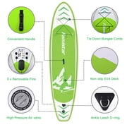 Famistar 12 Inflatable Stand Up Paddle Board SUP w/ 3 Fins, Adjustable Paddle, Pump & Carrying Backpack