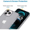 thumbnail image 4 of Compatible with iPhone 12 Pro Max Case Clear, Transparent Soft Shockproof Protective Slim Thin Bumper Cover Phone Case for iPhone 12 Pro Max- 6.7 inch, Black, 4 of 11