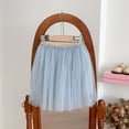 thumbnail image 4 of WhouRiu Toddler Girls Skirt Stretch Waist Solid Ballet Dance Skirts Child Festive Holiday Dancewear Tulle Skirt Blue,Sized 2-3, 4 of 4