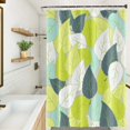 thumbnail image 4 of Green Leaves Shower Curtain Spring Fresh Leaf Nature Botanical Illustration Shower Curtains for Bathroom Set Waterproof Bath Decoration Accessories Home Decor, 72x72 Inch, 4 of 6