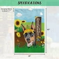 thumbnail image 5 of Welcome Summer Sunflower Dog House Flag Puppy Spitz Dog on Country Farm Butterfly Flowers Decor Banner for Outside Yard 28x40 Inch Double Side, 5 of 6
