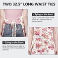 thumbnail image 6 of Pioneer Flower Floral Print Pattern Apron-Garden Aprons for Women with Pockets-Cotton Linen Waterproof Kitchen Cooking Gardening Aprons Adjustable for Kitchen,Cooking,BBQ and Salon 33x27 Inch, 6 of 7