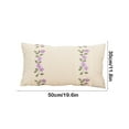 thumbnail image 3 of Btomtd 19.6x11.8 in Floral Embroidered Pillow Cover Rose Pattern Decorative Pillowcase for Sofa Beds Head Cushion Cover Pillow Case, B, 3 of 6