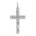 thumbnail image 1 of FB Jewels 14K White Gold Laser Designed Cross Charm, 1 of 4