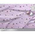 thumbnail image 2 of Soimoi Purple Heavy Canvas Fabric Bee & Lady Bird Insect Print Fabric by the Yard 58 Inch Wide, 2 of 3