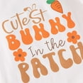 thumbnail image 2 of Shadoumai Girl Easter Outfit 4t Cartoon Bunny Happy Easter Cute Short Sleeved Tops and Shorts Toddler To Little Kid, 2 of 6