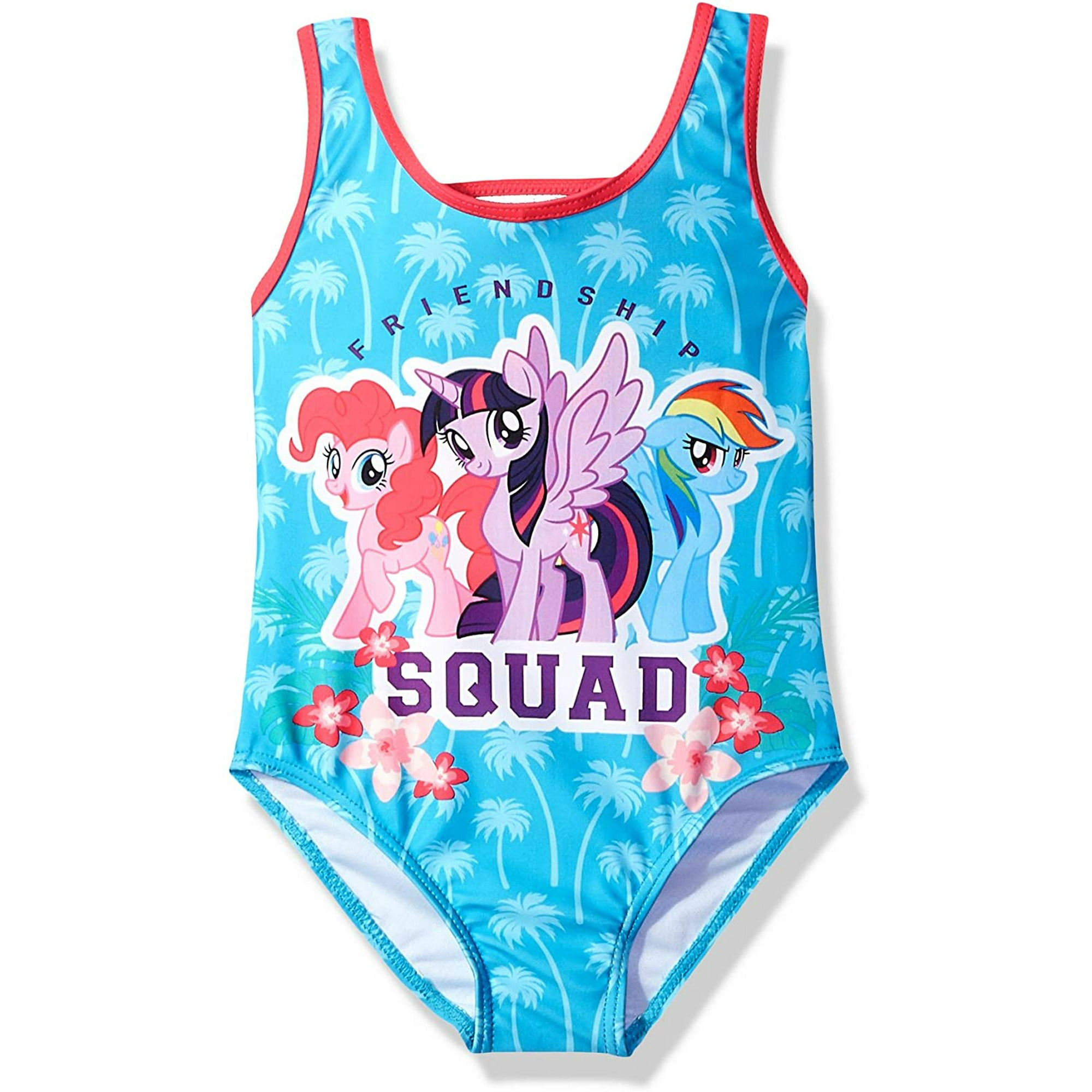 My Little Pony Girls Bathing Suit One Piece Swimsuit 4 6X Blue Walmart
