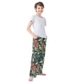 thumbnail image 3 of FORMRS Boys Pajama Pants with Pockets Size 6-8Y Kids Lounge Sleep Bottoms, Retro Christmas Poinsettia, 3 of 8