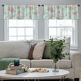 thumbnail image 3 of LALILO Kitchen Curtain Valance Vintage Pink Flower Rod Pocket Window Curtain 52"x 18" Set of 2, 3 of 6