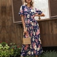 thumbnail image 1 of Vestidos De Pascua Para Mujer, Vestido Floral, Dobladillo Volante, Colores Vivos, Patrón De Flores, Estilo Elegante Para Vacaciones. ANGGREK Otros, 1 of 6