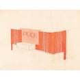 thumbnail image 3 of Winold Reiss 14x12 Black Modern Framed Museum Art Print Titled - Designs for the Puck Theater (Later Elgin Movie Theater, Then Joyce Movie Theater), New York, Ny.) (Exterior Perspective Stud, 3 of 5