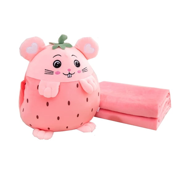 Set de manta y almohada de viaje YUDONG, peluche para niños