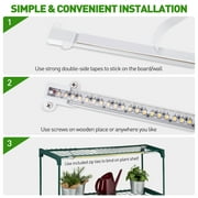 GPED Grow Lights, LED Plant Growing Lamp, 3000K Full Spectrum Grow Light Strips for Indoor Plants with 3/9/12H Auto Timer & 10 Dimmable Levels, LED Growth Light for Green House, Seedlings, Hydroponic