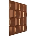 thumbnail image 2 of 19 5/8"W x 19 5/8"H Baile EnduraWall Decorative 3D Wall Panel, Bright Coat Copper (Covers 2.67 Sq. Ft.), 2 of 6