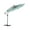 Light Green, variant on Furvclv Solar Offset Umbrella, 10FT Cantilever Patio Umbrella, Outdoor Market Hanging Umbrella With 40 Built-in LED Lights, Air Vent, Removable Crank Handle, Cross Base