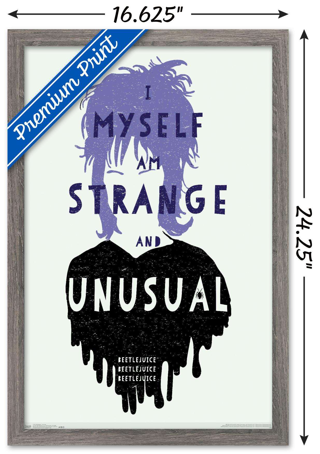 Beetlejuice - Strange Wall Poster, 14.725" x 22.375", Framed