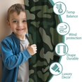 thumbnail image 3 of Blackout Kids Curtains,Dark Green Camo Classic Shapes Pattern Childrens Insulated Curtains Set Of 2,Bedroom Essentials,Toddler Room Decor 42"x84", 3 of 5