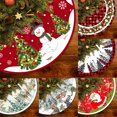 thumbnail image 2 of 90/120cm Christmas Tree Skirts Plush Mat Christmas Decor for Home 2024 Tree Surround Base Mat Xmas Ornament New Year Gift 2025, 2 of 5