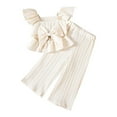 thumbnail image 5 of Girl Summer Clothes Ruffles Casual T-Shirt Tops + Pants Pants Girls Two Piece Outfits 2-3 Years Girl Outfits, 5 of 7