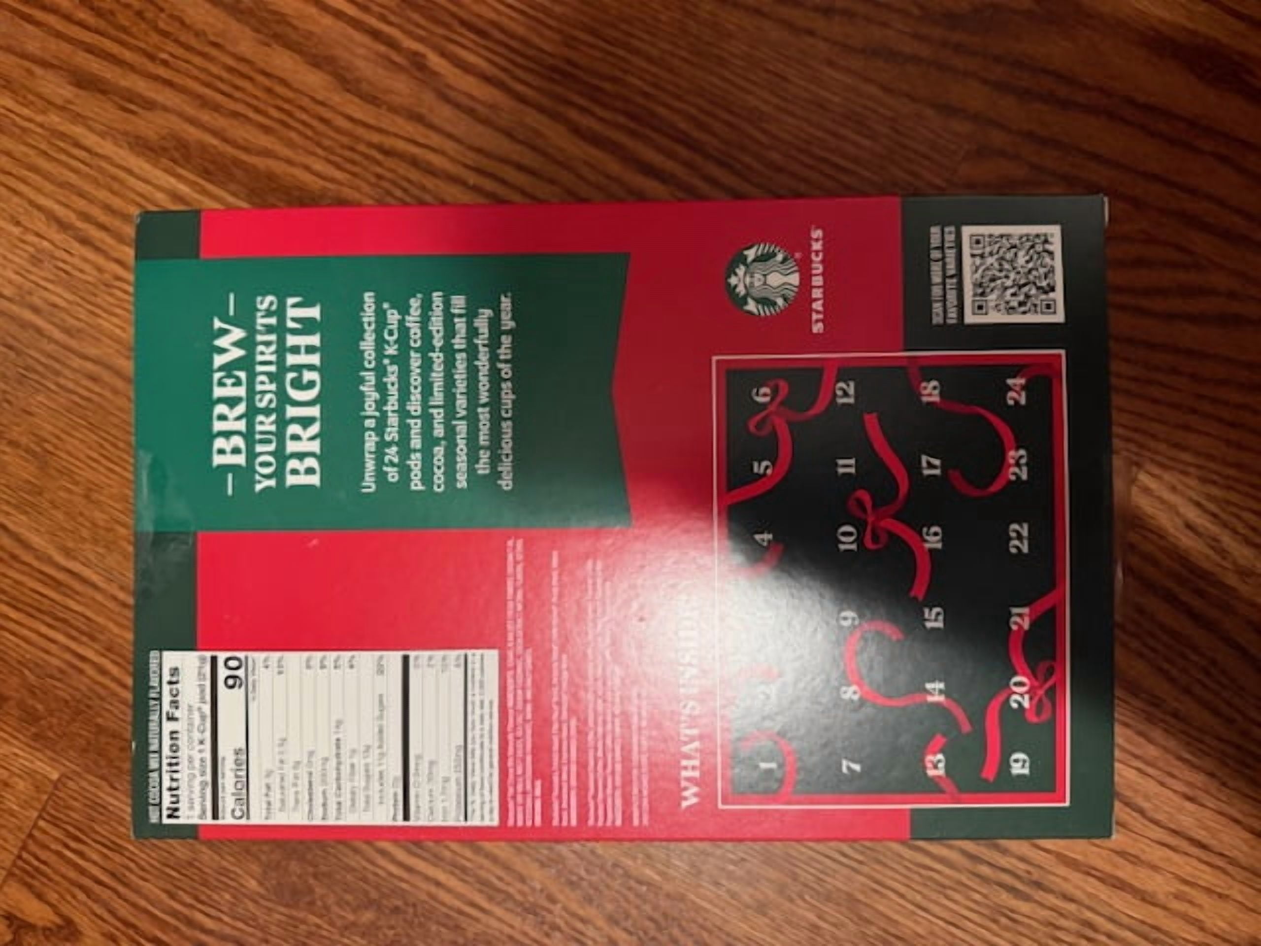 Starbucks Advent Calendar Keurig Exclusive Holiday 24 K Cups Pods
