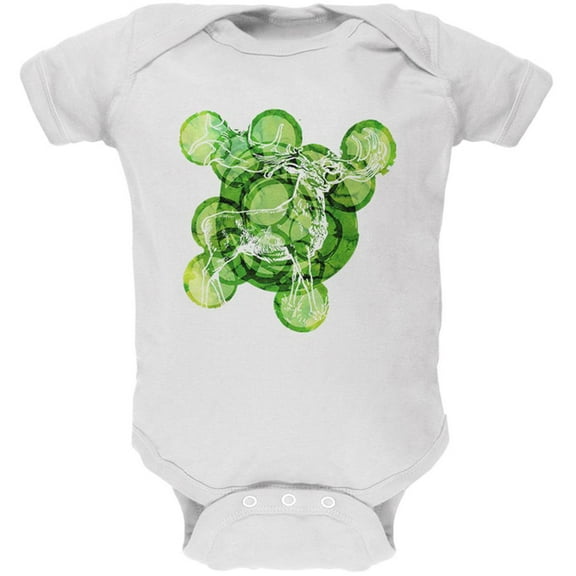 Prehistoric Beasts Irish Elk Soft Baby One Piece White 9-12 M