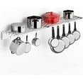 thumbnail image 2 of GloryStar Kitchen Storage Rack and Organization, Stainless Steel Metal Wall Shelf with 10 S Hooks, 2 of 5
