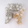 thumbnail image 2 of Fancy Hair Claw Jaw Clips Pins for Women - Vintage Chic Alloy Rhinestone Crystal No-slip Hair Catch Clamp Hair Clips Hair Updo Grip Hair Accessories(sliver), 2 of 4
