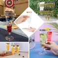 thumbnail image 4 of HLONK 12 Pack | 6oz Gold Rim Glittered Plastic Champagne Glasses  Disposable Flutes With Detachable Base, 4 of 11