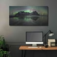 thumbnail image 5 of Luxe Metal Art 'Water And Mountain During Northern Lights' by Luxe Portfolio, Metal Wall Art, 48"x24", 5 of 9