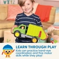 thumbnail image 4 of Battat Garbage Truck Toy Truck with Figurine, Toddler and Preschool Toys, 4 of 7