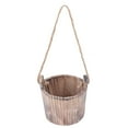 thumbnail image 1 of Rustic Wooden Flower Pots, Decorative Barrel Planter  For Home, 1 of 8