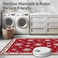 thumbnail image 5 of ODIKA 5'x7' Machine Washable Non-Slip Area Rug, Festive Snowflake Hearth Accent Winter Holiday Decoration High Traffic Rug with Pad, Red, 506211, 5 of 8