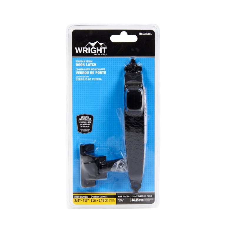 Wright Products Steel Colonial Push Button Door Latch, Black photo 8