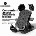 thumbnail image 4 of ROCKBROS Bike Phone Holder,Bicycle Phone Mount,360°Rotation adjustable 4.5"-7.2" cellphone adjustable holder,Handlebar/Rearview Mirror Phone Holder, 4 of 9