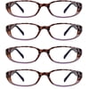 4 Pairs Reading Glasses, Blue Light Blocking Glasses, Computer Reading Glasses for Women and Men, Fashion Rectangle Eyewear Frame(4 Purple, +3.50 Magnification)