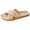 stag126-Beige, variant on Cushion Slide Sandal for Women Flats Fashion Slides with Soft Sole Hand Crochet Slip on Sandals for Everyday Black 6