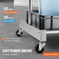 thumbnail image 3 of Garden Tool Organizer, Slots with Hooks, Yard Tool Tower Rack with Wheels for Garage Organization and Storage, Hold Long-Handled Tool, Metal Tool Stand Holder, 3 of 3
