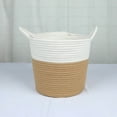 thumbnail image 5 of Hand-making Cotton Rope Sundry Storage Basket Toy Storage Basket Dirty Cloth Hampers Portable Woven Flower Pot, 5 of 8