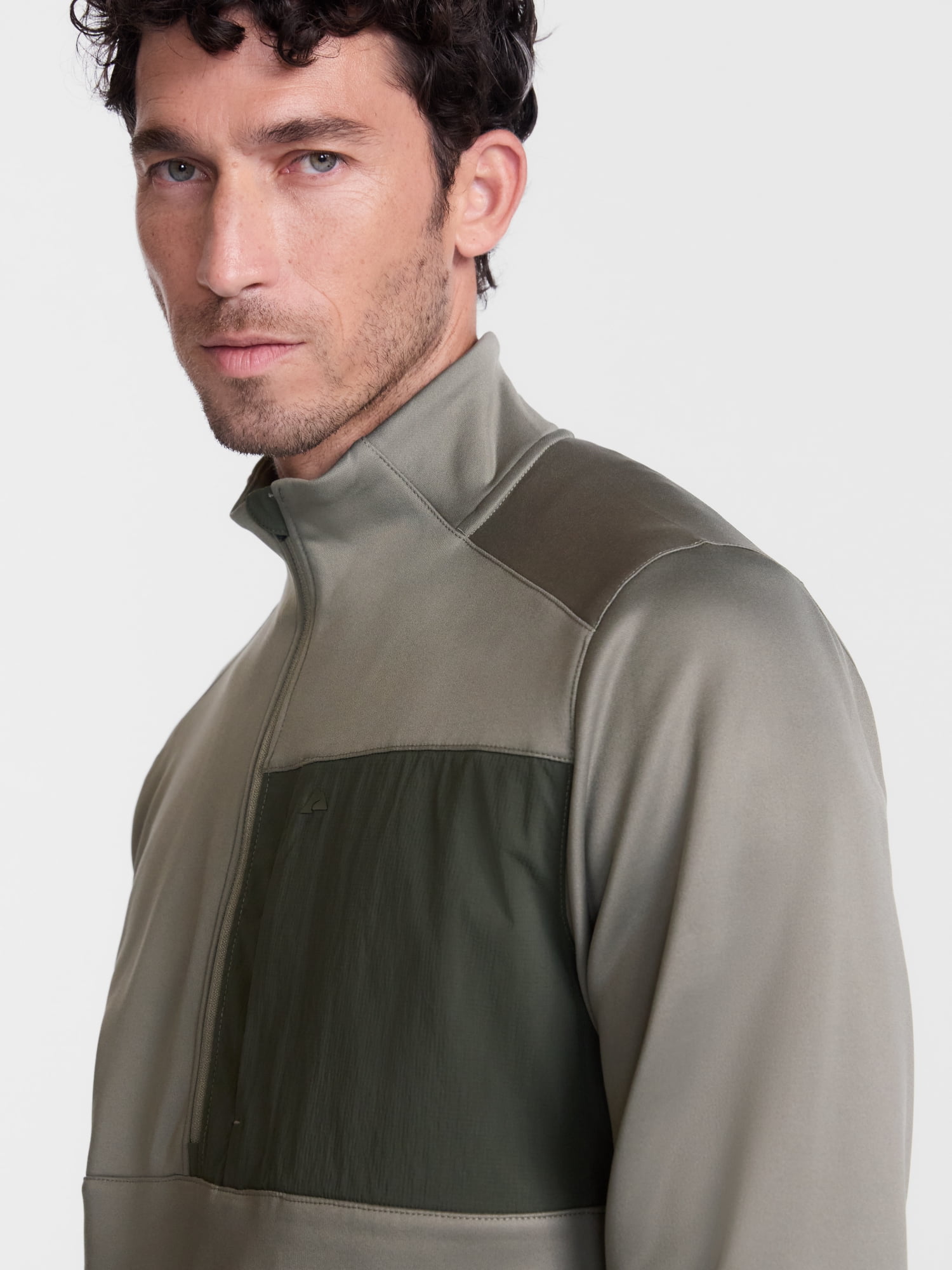 Ozark Trail Men's Half Zip Pullover with Long Sleeves, Sizes S-3XL