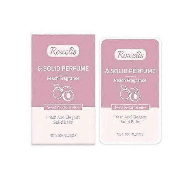 Perfume, Perfume sólido, Fragancia fresca y elegante de larga duración, No pegajoso, Bálsamo de bolsillo portátil, Melocotón miel