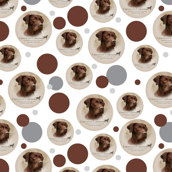 Chocolate Lab Labrador Dog Breed Premium Gift Wrap Wrapping Paper Roll