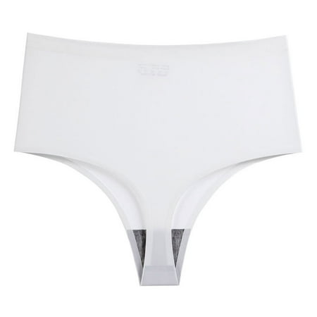 Hvyesh Seamless Thongs for Women No Show Thong Panties for Women No Line G-String Thongs Ice Silk Shapewear Underwear