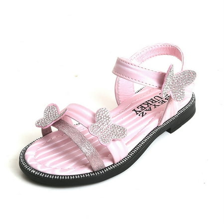 

NIUREDLTD Toddler Girls Sandals Summer Outdoor Closed Toe Soft Rubber Sole Beach Water Shoes Dress Princess Flat Size 33