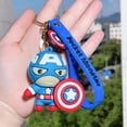thumbnail image 1 of LLavero de PVC de superhéroe de Marvel de Disney, llaveros de dibujos animados de Spiderman, Hulk, Thor, lindo Capitán América, Iron Man, regalo de los Vengadores Fivean unisex, 1 of 2