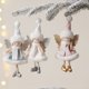 thumbnail image 1 of Decoraciones de muñecas colgantes navideñas - Muñeca Angel Girl de 7 pulgadas con alas para árbol, ventana o habitación - Adorno de tela azul, blanco o rosa, 1 of 6