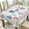 thumbnail image 4 of GZHJMY Valentine's Day Love Heart Tablecloth, Rectangle Waterproof Washable Polyester Table Cover for Picnic Dinner Holiday Party Decor, 54 x 54 Inch, 4 of 7