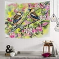 thumbnail image 2 of Coolnut Tapestry Wall Hanging Spring Birds Flowers Tapestry Polyester Tapestry Bright Wall Art Wall Blanket Wall Decor for Bedroom Living Room Dorm Decor（60 x 51 inch） Home Decor Gifts, 2 of 7