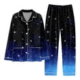 thumbnail image 5 of XIYON Womens Pajama Sets Women Pajamas Matching Set Holiday Pajamas Women's Classic Button Down Long Satin Pajama Set With Pockets Comfy Pjs Outfits, 5 of 5