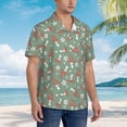thumbnail image 5 of Daiia Retro Hippie Groovy Mushroom Hawaiian Shirt for Men Gentle Cotton Regular Short Sleeve Casual-Medium, 5 of 9